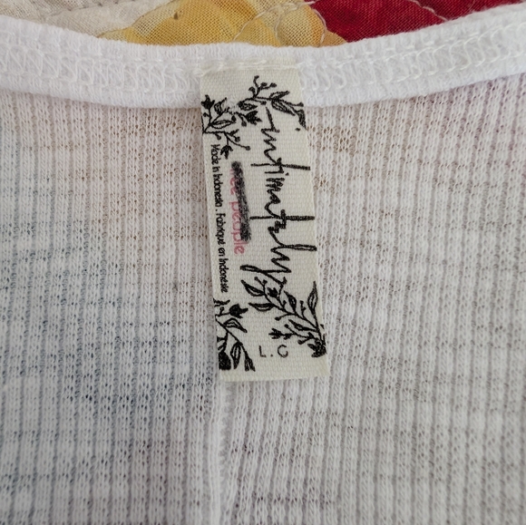 Free People White Sleeveless Button-Front Ribbed Tank - Picture 4 of 5